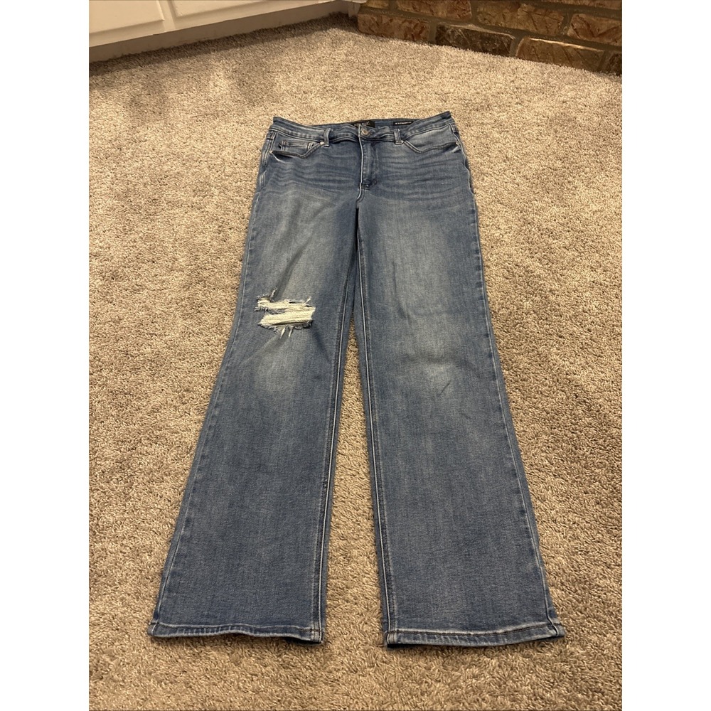 Judy Blue Jeans 15/32 90s Straight Fit High Rise Distressed Stretch 34x32